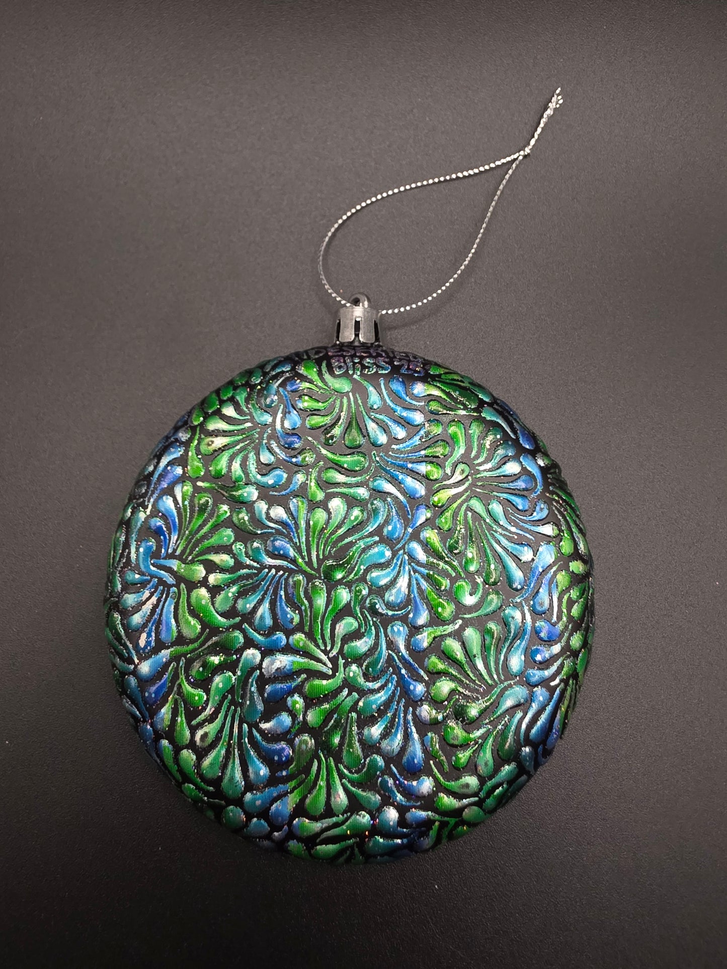 Swoosh Ornament - Blue Green White