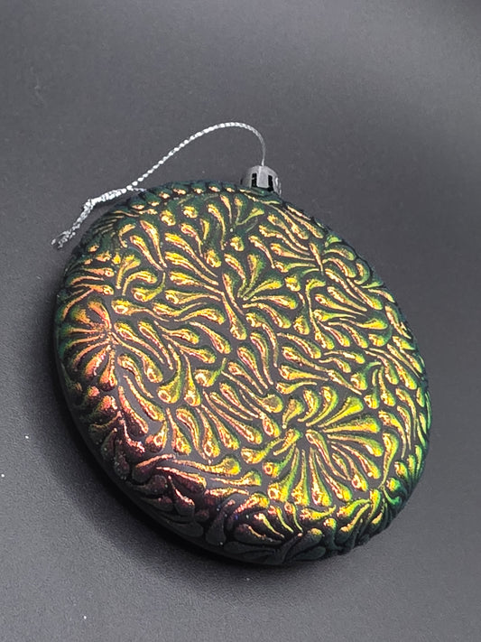 Swoosh Ornament - Yellow Orange Green Shift