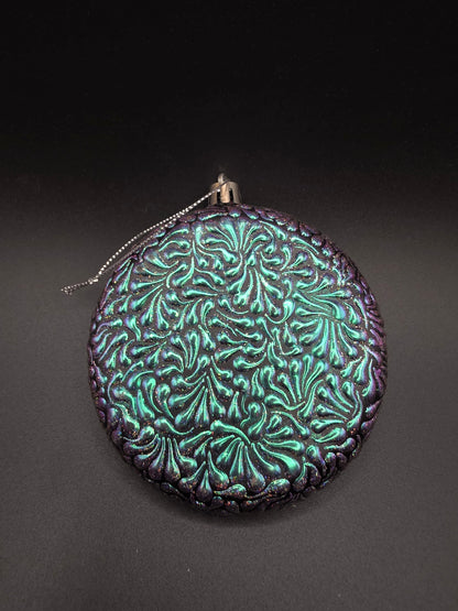 Swoosh Ornament - Purple Teal