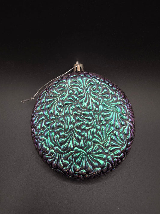 Swoosh Ornament - Purple Teal
