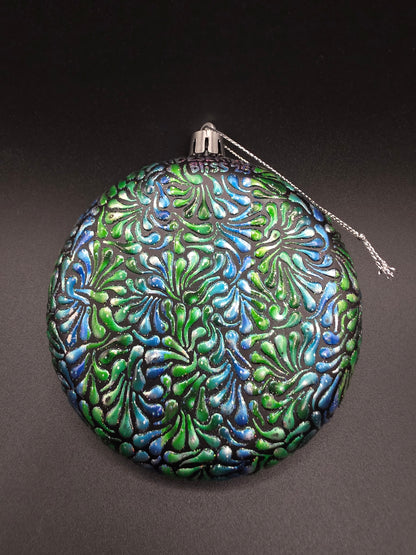 Swoosh Ornament - Blue Green White