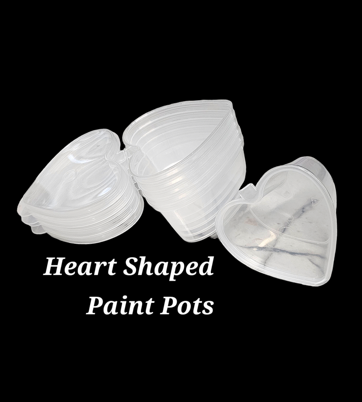 Heart Shaped Paint Pots - 1.5oz