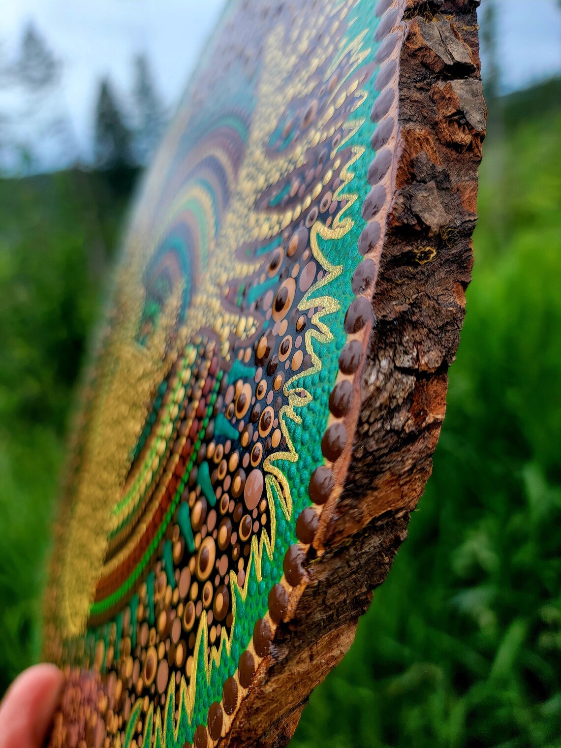 Moose Dot Painting on Wood