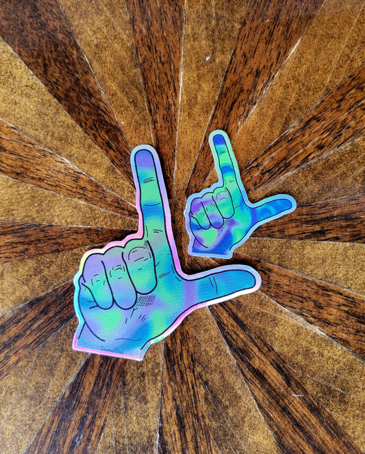 Holographic Loser Hand Sticker
